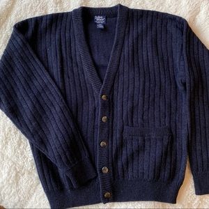 Vintage Navy Men’s Cardigan Sweater